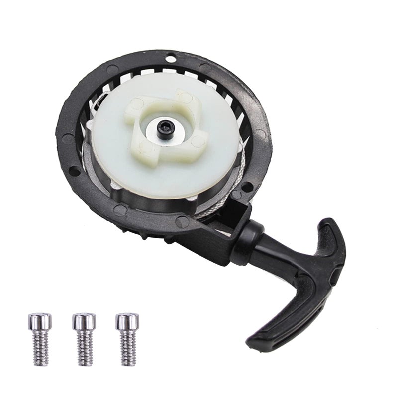 PRO BAT Aluminum Alloy Easy Recoil Pull Start Starter for 47cc 49cc Mini Moto Chopper ATV Quad Dirt Pocket Bike Scooter 2 Stroke, Black - Image 1